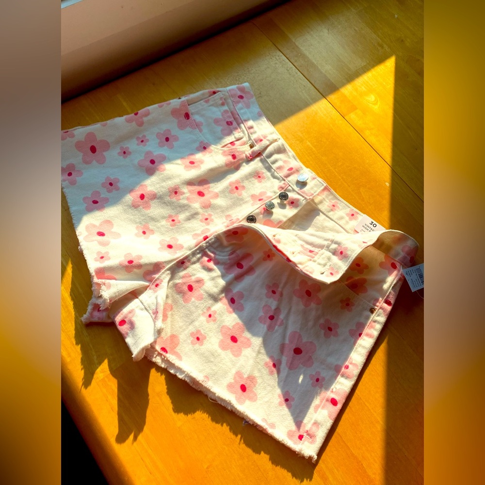 BNWT Pacsun High Rise Daisy Shorts Size 30